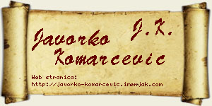 Javorko Komarčević vizit kartica